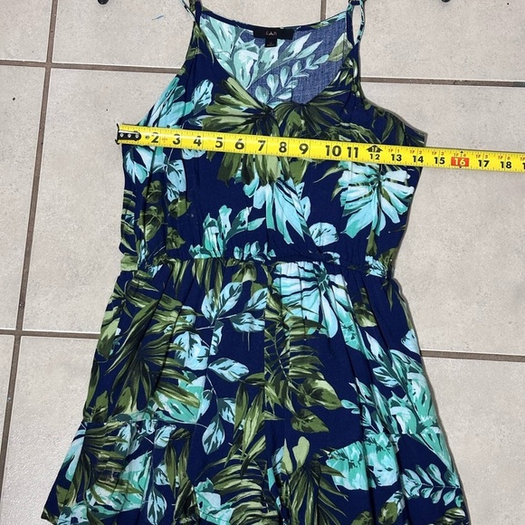 EM Women Blue /Green Summer floral romper size S - Picture 6 of 7